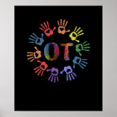 Cute OT Hands Occupational Therapy Gift Poster (Voorkant)