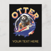 Cute Otter Astronaut Outer Space Shuttle Cadet Briefkaart (Voorkant)