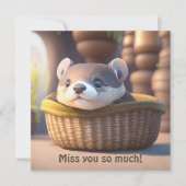 Cute otter baby in een mand - aanpasbaar (Voorkant)