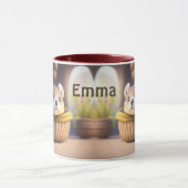 Cute otter baby in een mand - aanpasbaar mok (Midden)