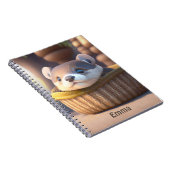 Cute otter baby in een mand - aanpasbaar notitieboek (Rechterzijde)