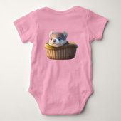 Cute otter baby in een mand - aanpasbaar romper (Achterkant)