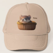 Cute otter baby in een mand - aanpasbaar trucker pet (Voorkant)