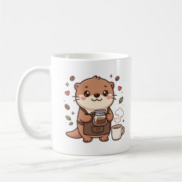 Cute Otter Barista Schort Mok Gift