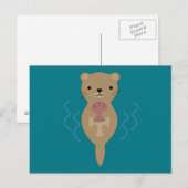 Cute Otter Briefkaart (Voorkant / Achterkant)