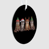 Cute Otter Christmas Funny Xmas Lights Animal  Ornament (voorkant)