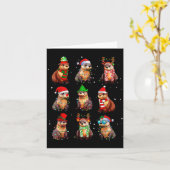 Cute Otter Christmas Pajama Funny Xmas Lights Anim Kaart (Gele Bloem)