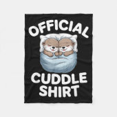 Cute Otter Couple Cozy Cuddle  Fleece Deken (Voorkant)