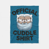 Cute Otter Couple Cozy Cuddle  Fleece Deken (Voorkant)