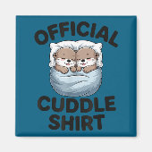 Cute Otter Couple Cozy Cuddle  Magneet (Voorkant)