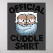 Cute Otter Couple Cozy Cuddle  Poster (Voorkant)