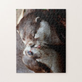 Cute Otter Couple, Jigzaag Puzzle Legpuzzel (Verticaal)