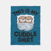 Cute Otter Couple Snuggle This Is My Cuddle  Fleece Deken (Voorkant)