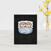 Cute Otter Couple Snuggle This Is My Cuddle Kaart (Gele Bloem)