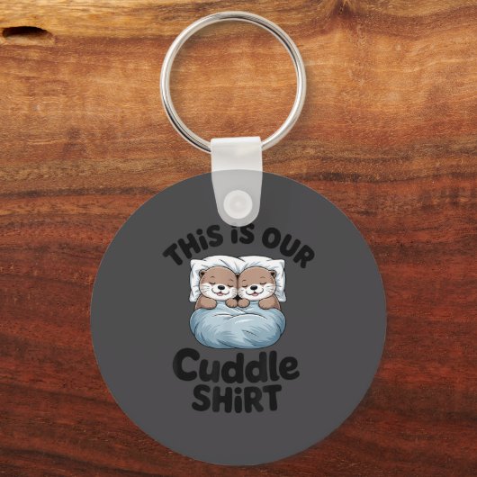 Cute Otter Couple This Is Our Cuddle  Sleutelhanger (Voorkant)
