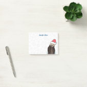 Cute Otter die een kerstman met kerstmis heeft. Post-it® Notes (Kantoor)