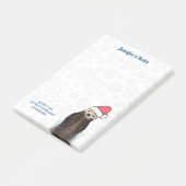 Cute Otter die een kerstman met kerstmis heeft. Post-it® Notes (Schuin)