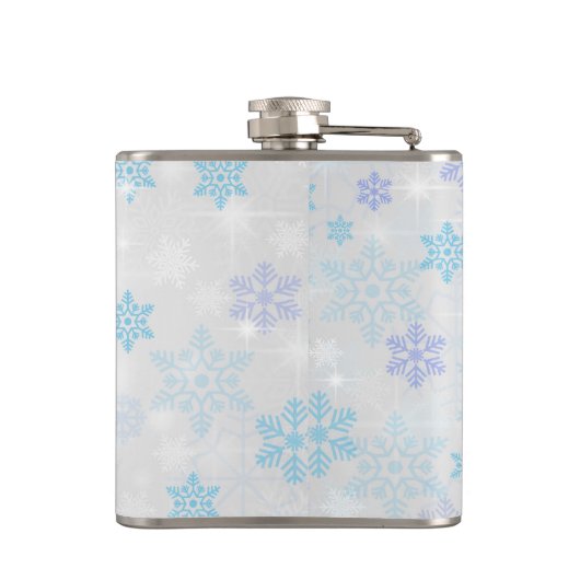 Cute Otter die met Kerstmis een kerstman heeft. Heupfles (Achterkant)