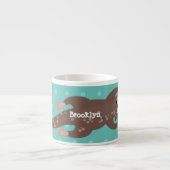 Cute otter diving cartoon espresso kop (Voorkant)