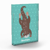 Cute otter diving cartoon fotoblokken (Links)