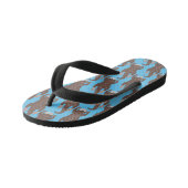 Cute otter diving cartoon kinder teenslippers (Schuin)