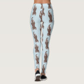 Cute otter diving cartoon leggings (Achterkant)