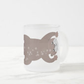 Cute otter diving cartoon matglas koffiemok (Voorkant rechts)