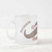 Cute otter diving cartoon matglas koffiemok (Links)