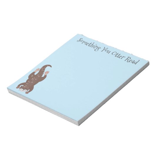 Cute otter diving cartoon notitieblok (Linkerzijde)