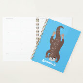 Cute otter diving cartoon planner (Display)
