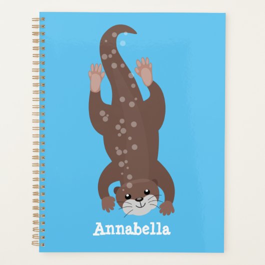 Cute otter diving cartoon planner (Voorkant)