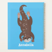 Cute otter diving cartoon planner (Achterkant)