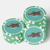Cute otter diving cartoon poker chips (Opstapeling)
