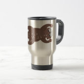 Cute otter diving cartoon reisbeker (Voorkant rechts)