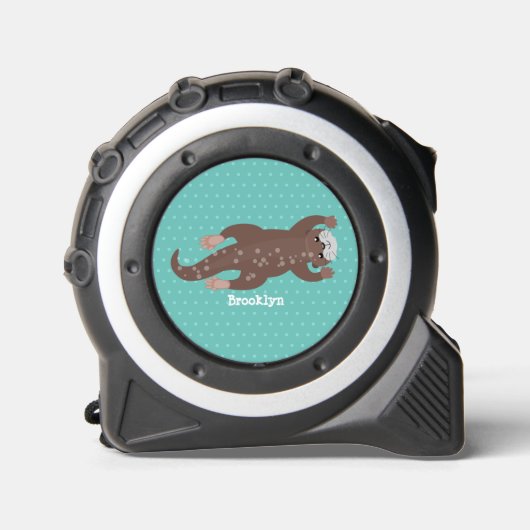Cute otter diving cartoon rolmaat (Voorkant)