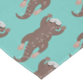 Cute otter diving cartoon tafelkleed (Gekanteld)