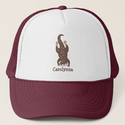 Cute otter diving cartoon trucker pet (Voorkant)