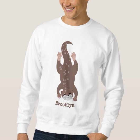Cute otter diving cartoon trui (Voorkant)