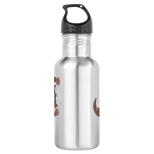 Cute otter diving cartoon waterfles  (Achterkant)