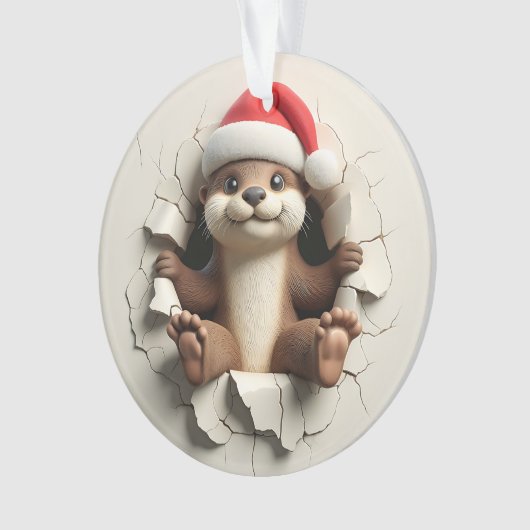 Cute Otter Double-Sided Holiday Ornament (voorkant)