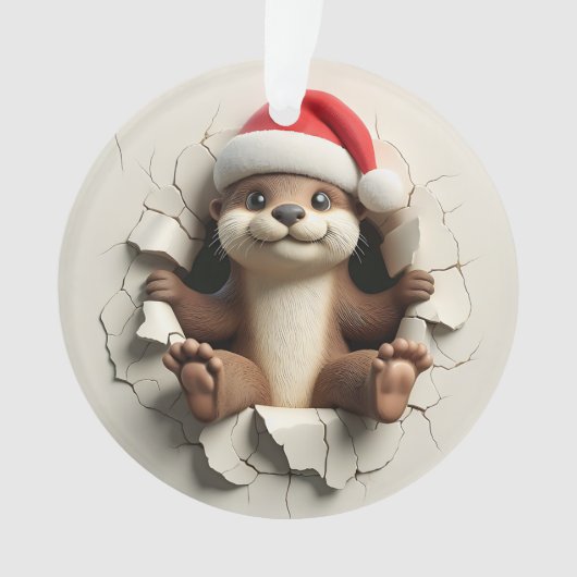 Cute Otter Double-Sided Holiday Ornament (voorkant)