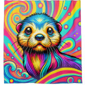 Cute Otter Douchegordijn (Voorkant)