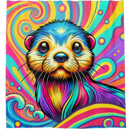 Cute Otter Douchegordijn (Voorkant)
