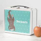 Cute otter-duiken op blauwgroen cartoon illustrati (In situ)