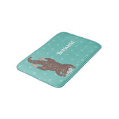 Cute otter-duiken op blauwgroen cartoon illustrati badmat (Gekanteld)