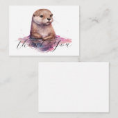Cute Otter Hartelijk dank Notitiekaartje (Voorkant / Achterkant)