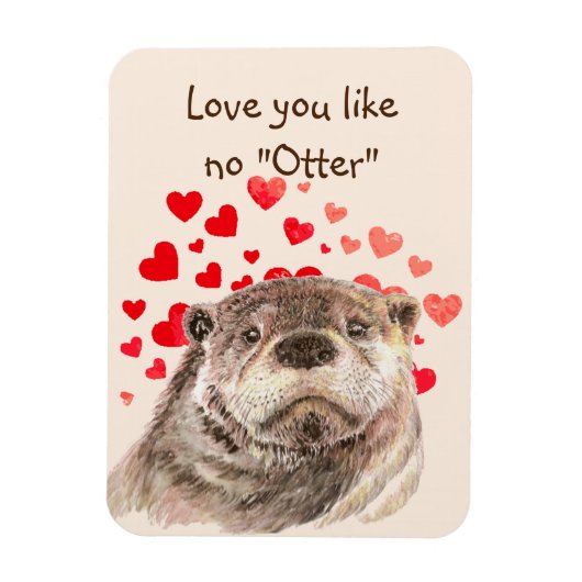 Cute Otter Hearts houdt van je als geen otter Magneet (Verticaal)