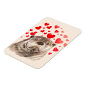 Cute Otter Hearts Sending Love Animal Magneet (Linkerzijde)