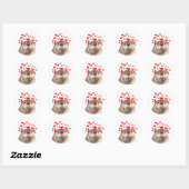Cute Otter Hearts zend Al Mijn Liefde Ronde Sticker (Vel)