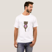Cute Otter Hugging a Pink Heart T-shirt (Voorkant volledig)